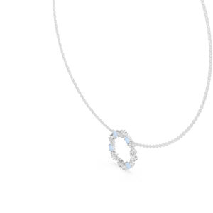 Pendentif de fiançailles en or rose 14 carats avec diamant taille marquise/poire/émeraude/ronde pour femme |   Nouveau diamant cultivé - Product Image 4