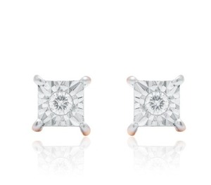 Pendientes de Diamantes CZ en Oro Rosa, Lujosos, Elegantes y Ligeros para Mujer, Talla Regular, Regalo para Fiestas, Joyería de Exportación - Product Image 5