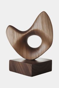 Sculpture de table en bois artisanale moderne, abstraite et irrégulière, décoration artistique de bureau pour salle à manger, salon, bureau à domicile - Product Image 3