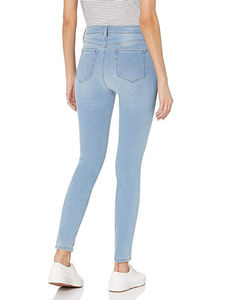 Custom Women Ripped Jeans Pants High Waist <b>Bell</b> Bottom Wide Leg Breathable Ladies Denim Jeans Ladies Casual Wear Jeans OEM - Product Image 2