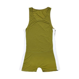 Boys Blue <b>Orange</b> Color Blocked Wrestling Singlet One-Piece Children Martial Arts Wear - Product Image 3