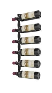 Étagère verticale élégante et peu encombrante pour bouteilles de vin, finition noire flottante, support mural minimaliste pour bouteille individuelle - Product Image 4