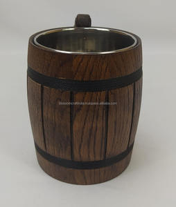 Mug à café en bois sculpté lisse, qualité d'exportation supérieure d'Inde, finition artisanale raffinée, design de vaisselle de qualité. - Product Image 1