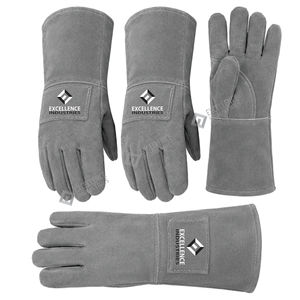 Guantes de Soldadura Resistentes al Calor y Antideslizantes, Guantes de Seguridad de Cuero de Alta Resistencia, Personalizables para Trabajos Industriales y Metálicos - Product Image 6