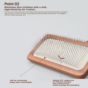 Brosse à poils pour animaux de compagnie, brosse à poils en bois, pour éviter les nœuds, haute qualité, meilleure brosse de toilettage, outils de toilettage pour chats, brosse pour chat - Product Image 5