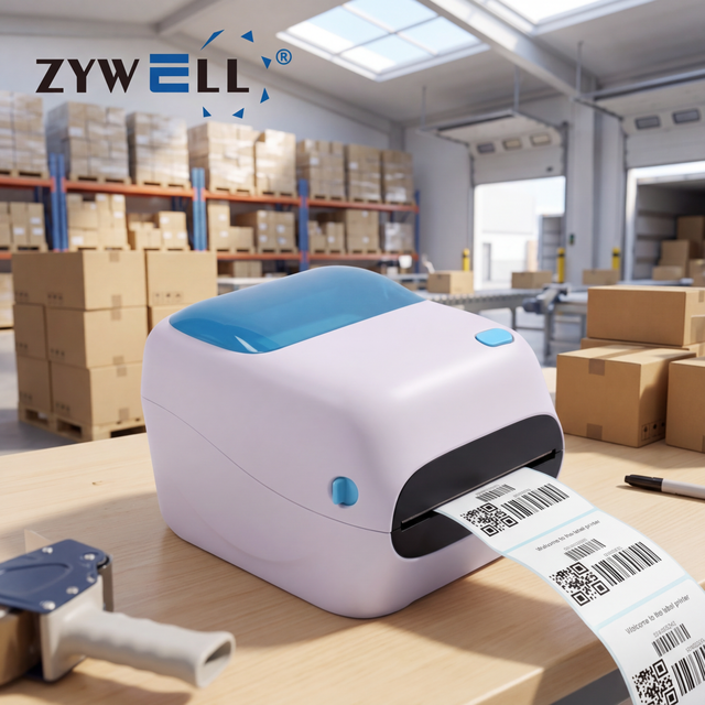 USB Bluetooth WIFI Thermal Printer for Shipping Labels 4x6 Black and White Sticker Printer