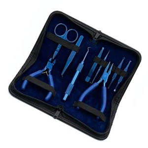Kit d'outils professionnels pour extensions de cheveux à usage commercial : perles, pinces, outils de séparation, pinces de pose pour extensions de cheveux naturels - Product Image 6