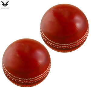 Balones de Cricket de Cuero de Tamaño Oficial, Cuero Curtido con Alumbre de Primera Calidad, Cosidos a Mano, Rojos y Blancos, para Partidos T20 y de Alta Gama - Product Image 2
