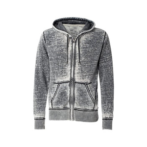 Men's Acid Wash <b>Zip</b> <b>Up</b> <b>Hoodie</b> Vintage <b>Grey</b> Sweatshirt Casual Long Sleeve Pullover - Product Image 1