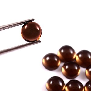 ควอตซ์สโมคกี้ธรรมชาติทรงกลมขนาด 6x6 มม. แบบหลังแบน ปรับขนาดแล้ว สำหรับทำเครื่องประดับ ขายส่งจำนวนมาก - Product Image 2