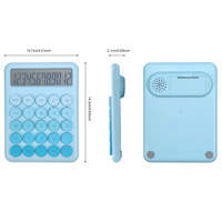 Calculatrice 12 bits colorée en gros mignon clavier mécanique silencieux apprendre bureau calculatrice de logo personnalisé