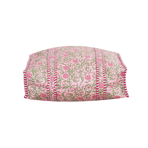 Bolsa de Mano Acolchada de Algodón Hecha a Mano, con Estampado Floral Rosa, Reversible, para Compras, para Mujer - Product Image 3