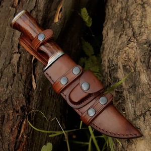 Couteau de chasse droit artisanal en acier Damas A&M ENTERPRISES, manche en bois, qualité professionnelle OEM, garantie 3 ans - Product Image 2