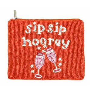 Mom Off Duty Beaded Coin Purse with Top Zipper Closure Small Coin Collect <b>Pouch</b> Perfect Carry to <b>Key</b> Cash & Card Use Women Gift - Product Image 3