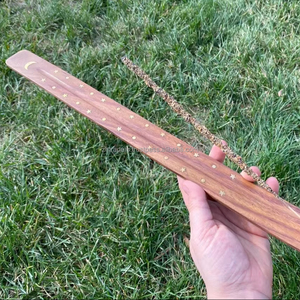 Porte-encens en bois de Sesham poli écologique avec texture de grain élégante pour la relaxation aromatique dans la chambre, le bureau, le salon - Product Image 1