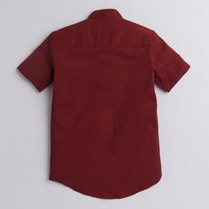 เสื้อแขนครึ่งสั้นลายจุดปักยีราฟ-สีแดง - Product Image 2