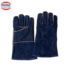 Gants de soudage de sécurité jaunes à manches longues, prix fournisseur, gants de protection thermique résistants pour le soudage - Product Image 5