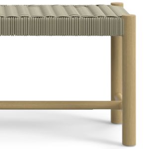 Dahlia Natural Taupe Outdoor and <b>Indoor</b> Patio <b>Bench</b> - Product Image 6