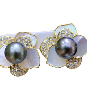 Pendientes de Perlas Naturales de Agua Dulce de 13-14 mm, Venta Directa de Fábrica, Superficie Ligeramente Imperfecta, Plata Gruesa y Limpia - Product Image 5