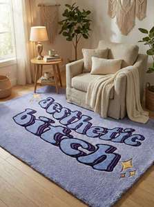 Luxury Geometric Wool Hand Tufted Area <b>Rug</b> High Demand Best Selling Floor Carpet for Modern Home Decor - Product Image 2