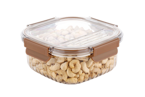 Boîtes de conservation alimentaire empilables avec couvercles à clipser, hermétiques, rectangulaires, pour la préparation des repas en cuisine - Product Image 6