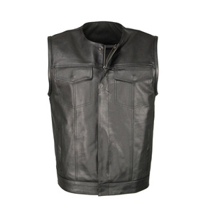 Gilet en cuir de haute qualité pour homme 2026 – Décontracté, respirant, coupe-vent, col en V, en coton pour l'automne - Product Image 2
