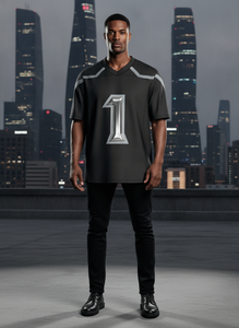Maillots de football des États-Unis imprimés – 0 Gibbs, 97 Hutchinson, 16 Jared Goff, 14 St Brown, 20 Sanders, 58 Sewell, 5 Montgomery – Respirants pour hommes - Product Image 4