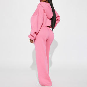 Custom womens <b>velour</b> <b>tracksuit</b> fabric construction gym set for gymwear Wholesale OEM Factory Direct Supplier - Product Image 2