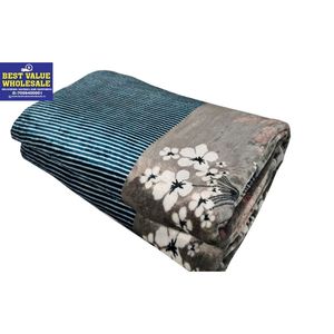 Luxury 1.2 KG Soft Warm <b>Winter</b> Polyester Flannel Raschel Single Bed Blanket for Single Beds - Product Image 2