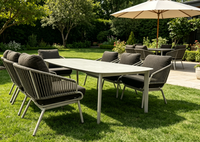 Vente directe d'usine et vente en gros de tables et chaises de haute qualité, meubles de jardin modernes résistants aux intempéries, ensemble de canapés en rotin