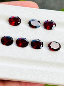 Lote de piedras preciosas sueltas de granate rojo natural, facetadas y ovaladas, piedras de granate rojo para la fabricación de joyas al por mayor. - Product Image 6