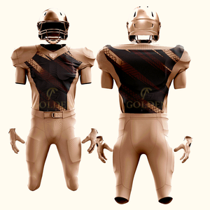 Maillots de football américain style entraînement, design original PakSupplier, nom de l'équipe, 100% polyester, séchage rapide, respirant, adulte, OEM - Product Image 1