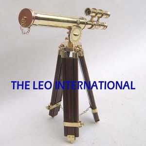 Telescopio de metal de latón Acabado dorado contemporáneo con soporte para acampar Aventuras al aire libre en venta al por mayor Telescopio barato - Product Image 3