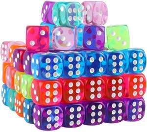 Dados de Resina Estándar LOOKING de 16 mm, Dados de 6 Caras con Puntos D6 para Juegos de Mesa, RPG, Casino, Educación, 500 Unidades - Product Image 1