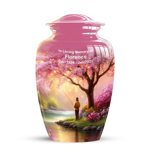 Urne funéraire personnalisée écologique et durable pour pêcheur, capacité de 220 pouces cubes, urne commémorative personnalisée pour adultes pour hommages aux pêcheurs - Product Image 2