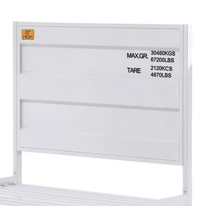 Letto matrimoniale in metallo bianco con piattaforma completa - Product Image 5