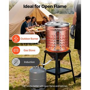 Pentola Grande in Acciaio Inossidabile da 42 Quarti con Coperchio e Manico, Pentola Commerciale Resistente per Zuppe e Salse, con Cestello Integrato - Product Image 3