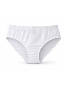 Culottes en coton taille mi-haute pour femmes, couleur unie blanche, respirantes, basiques - Product Image 1