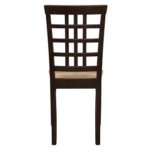 Set di 2 sedie da pranzo con schienale a reticolo color cappuccino e beige - Product Image 6