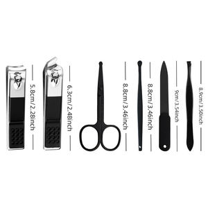 Juego Profesional de 6 Piezas de Cortaúñas de Acero Inoxidable, Kit de Pedicura Eléctrico, Estuche de Viaje Portátil, Kit de Manicura y Cuidado de Cutículas - Product Image 1
