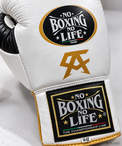 No Boxing No Life Boxing Gloves <b>White</b> Green <b>Red</b> cow hide Leather Lace-Up Full Finger Adult Training Gear best for gyms - Product Image 4