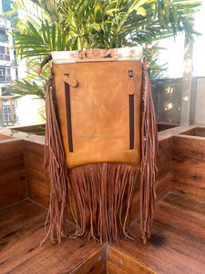 กระเป๋าหนังวัวแบบคาดลำตัวสำหรับผู้หญิงสไตล์ตะวันตกกระเป๋าถือแบบซ่อนหนังฟอกฝาดเครื่องมือ - Product Image 6