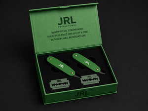 Jrl มีดโกนหนวดตรงสแตนเลสแม่เหล็กสีทองอุปกรณ์โกนหนวดออกแบบโลโก้ได้ตามต้องการ - Product Image 1