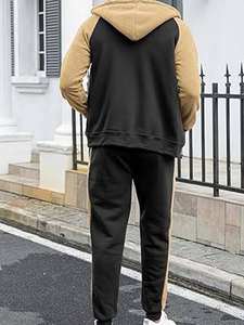 Ensemble sweat à capuche et pantalon de survêtement pour homme, vêtements d'occasion de haute qualité, tenue décontractée d'hiver - Product Image 4
