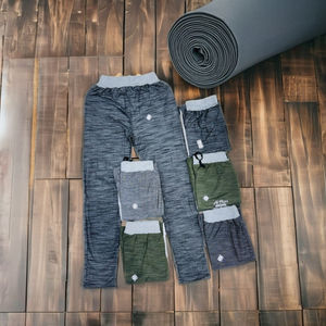 Pantalon de yoga en coton avec poche imprimé de logo personnalisé pour hommes, taille moyenne, fermeture élastique, devant plat, style nouveau design, style unique - Product Image 3