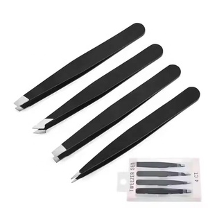 Professional False Eyelash Extension Tweezers Set Stainless Steel Smooth Slant Pointed Flat Precision Comfortable Handle Beauty - Product Image 5