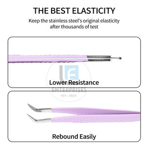Pince à épiler pour extensions de cils en acier inoxydable, design personnalisé, durable, haute qualité, prix bas, en vente - Product Image 4