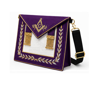 Tablier maçonnique à prix de gros, design personnalisé, broderie de qualité supérieure, tablier maçonnique durable pour la vente en gros - Product Image 2