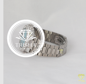 Reloj de Lujo con Diamantes para Hombre, Correa de Acero Inoxidable, Resistente al Agua, Reloj de Pulsera de Cuarzo, Esfera Azul, Colección - Product Image 3