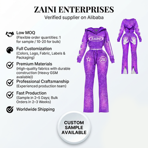 Premium 280 GSM Polyester Fleece <b>Purple</b> Women Tracksuit Custom Sublimation Logo Hooded Set - Product Image 1
